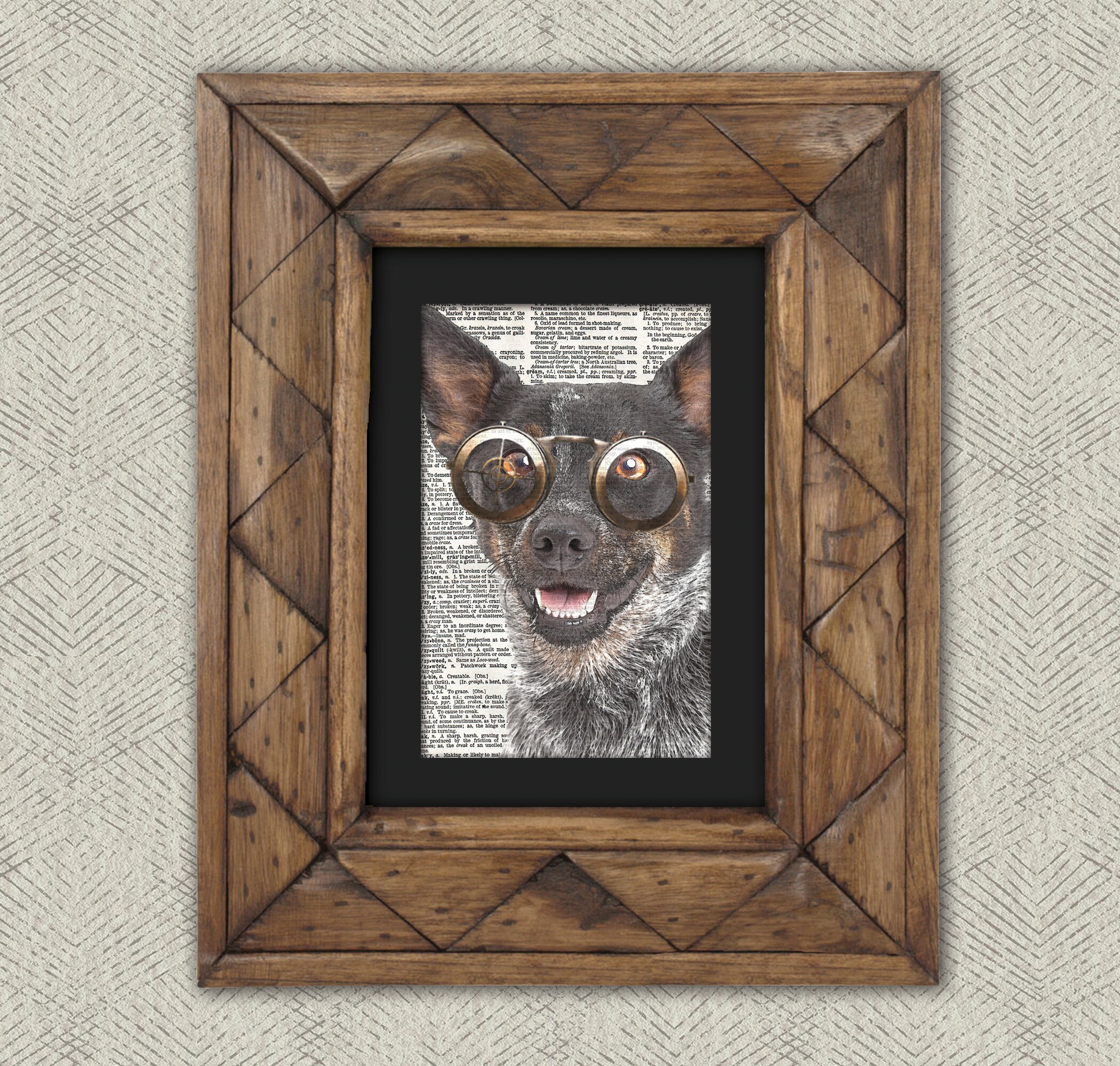 Dictionary Print: Vivacious Australian Cattle Dog in Steampunk - Etsy Dictionary Print: Vivacious Australian Cattle Dog in Steampunk - Etsy
