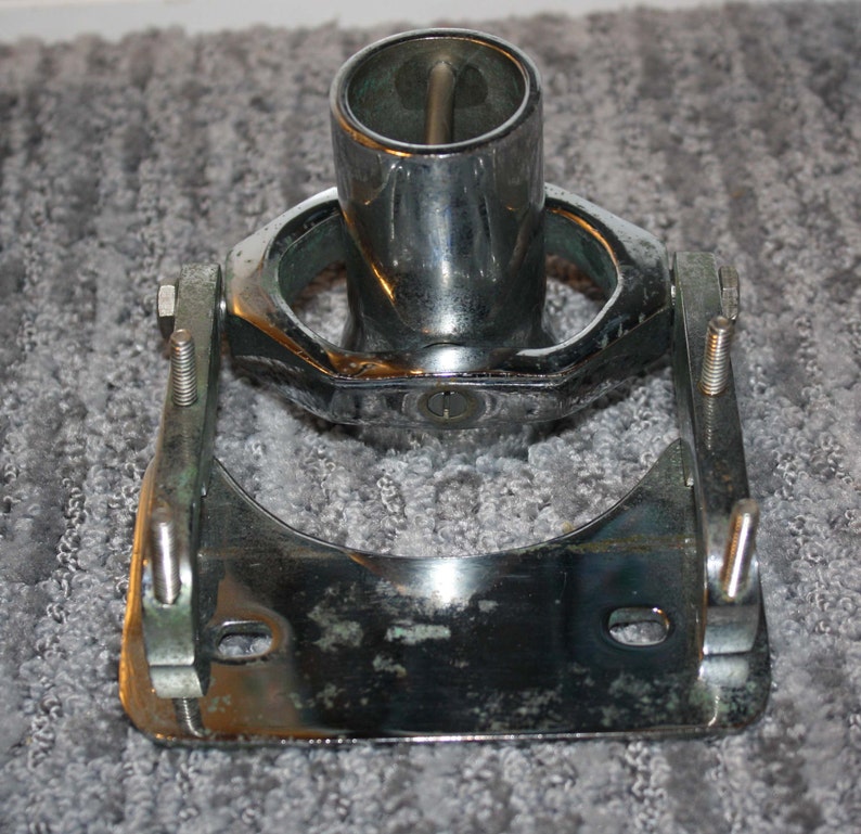 Vintage Brass Chrome Plated Fishing Rod Holder Etsy