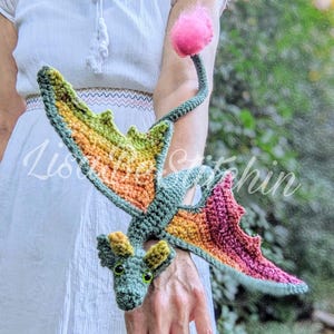 Wearable Wrap Dragon crochet PATTERN