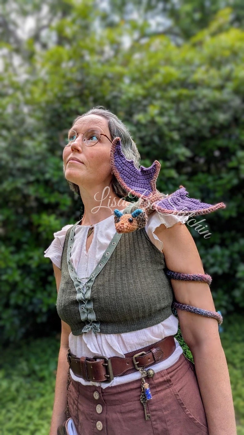 Wearable Pet Dragon crochet PATTERN image 13