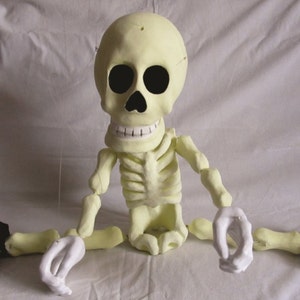 Dancing Skeleton Maroinette. Professional handmade Puppet art-doll. Dolls and Miniatures. Unique Puppet Made to order