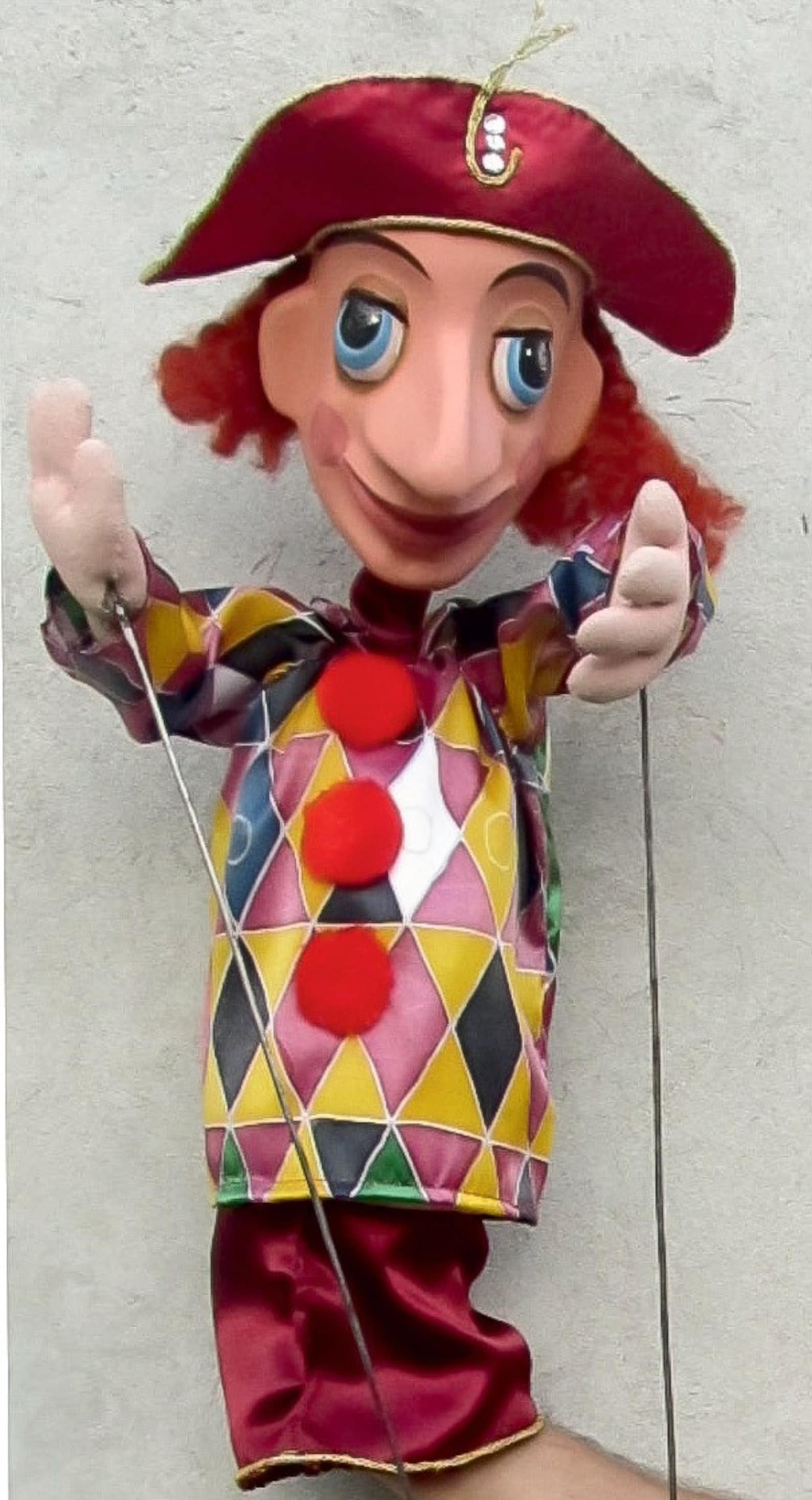 Rod Puppet. Professional Handmade Puppet Artdoll. Dolls and Miniatures. Unique Puppet Made to