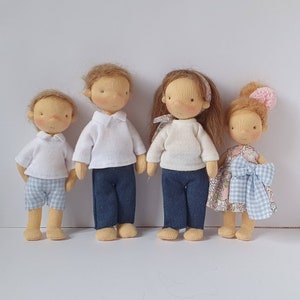 PERSONALISIERTES SET von 4 Puppenhauspuppen - personalisierte Puppenhaus Puppen, Puppenhaus Familie, Puppenhaus, Puppenhaus Puppen
