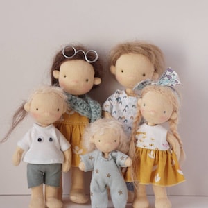 ONE Personalized Dollhouse Doll -  personalized dollhouse dolls, dollhouse, waldorf dollhouse dolls, waldorf inspired doll