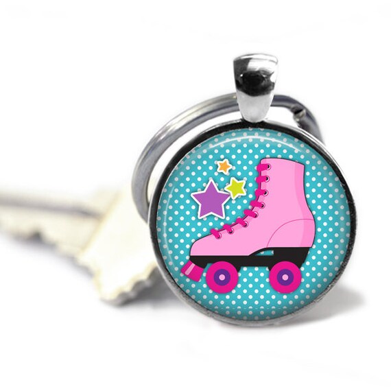 Skate key chain Roller derby gift Skater girl Derby team Etsy