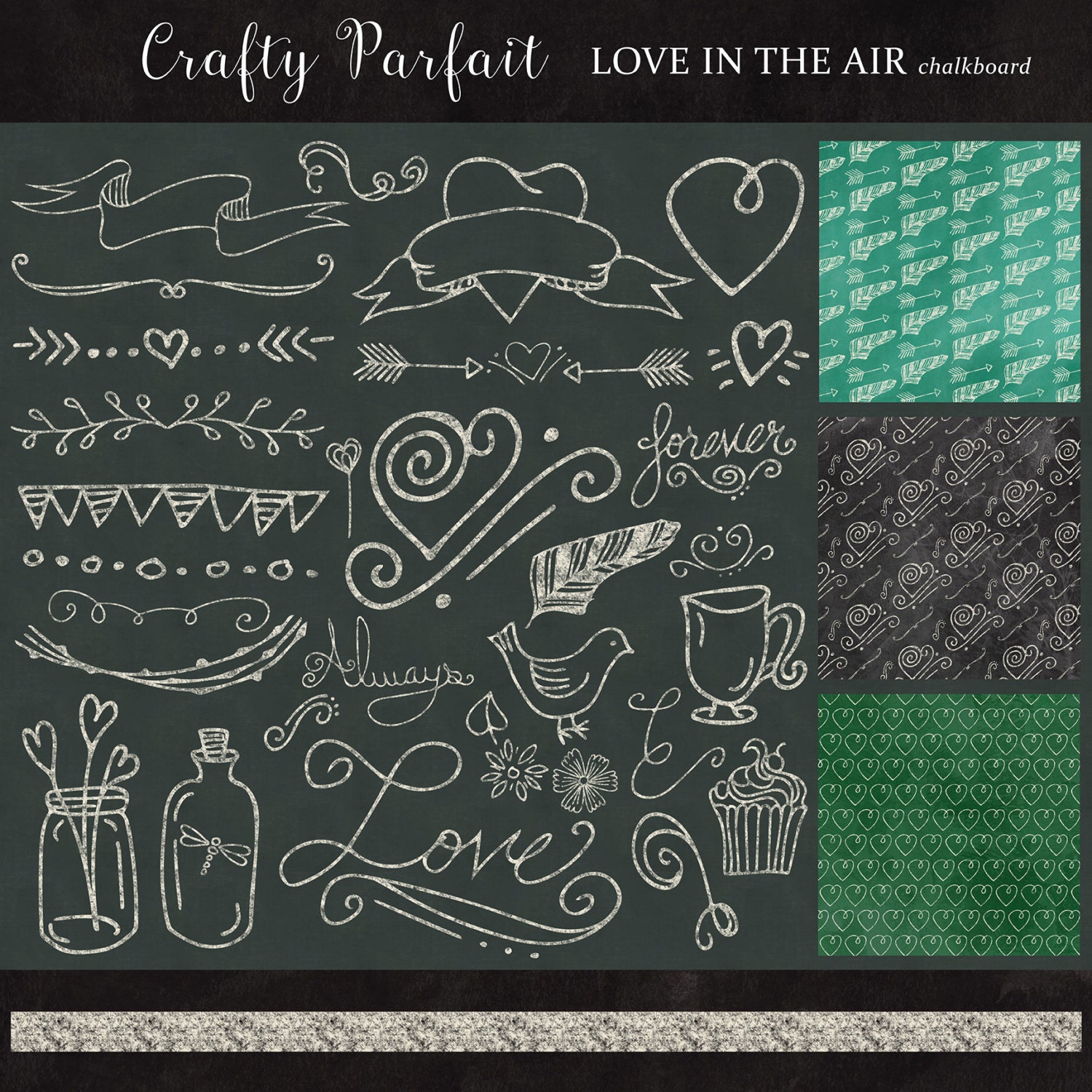 Instant Download Love In The Air Chalkboard Valentine Etsy