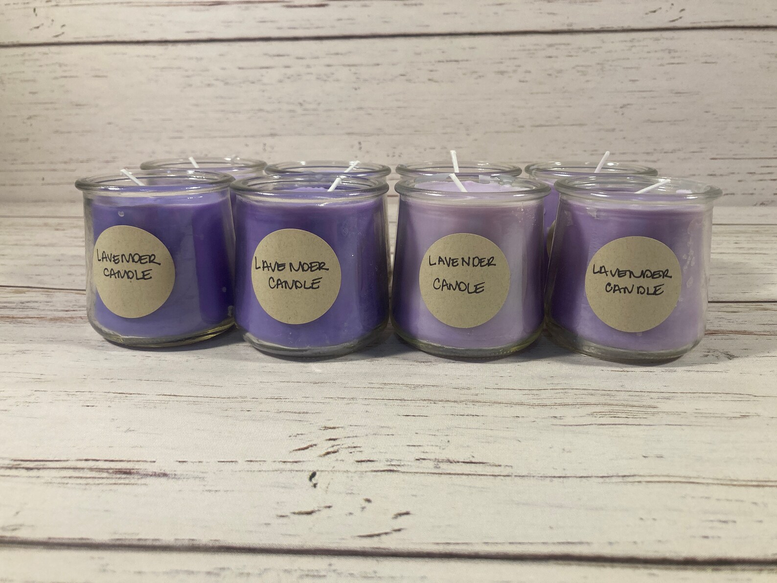 Lavender Scented Purple Soy Candle glass jar natural candle Etsy