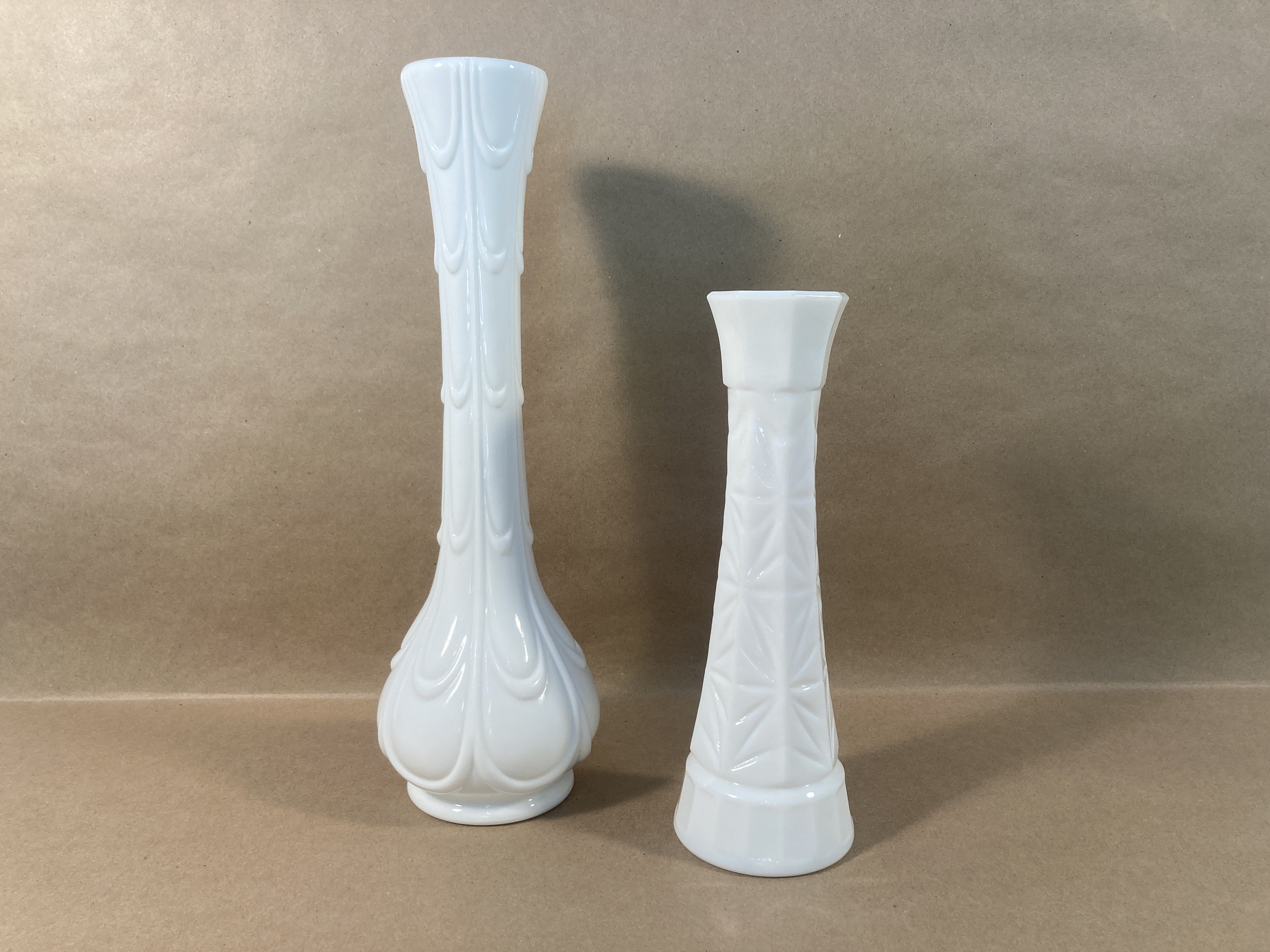 Milk Glass Vases Bud Vase Hoosier Starburst Centerpiece Etsy