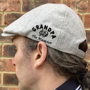 Personalised Music Hobby Flat Cap: Wool Blend Peaky Blinders Style