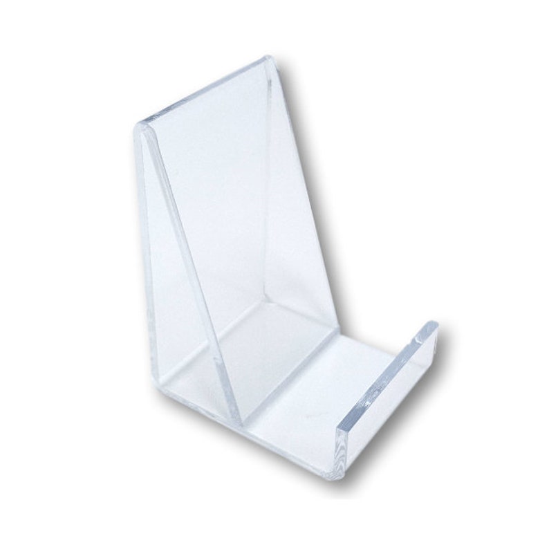 Clear Acrylic Handmade Vertical Business Card Holder Desktop Display Stand
