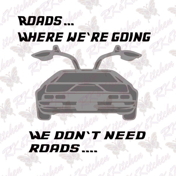 Flux Capacitor Back to the future Delorean SVG PDF DXF pdf gsp png download We don't need roads