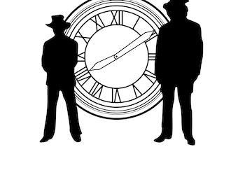 Ritorno al futuro Clocktower SVG: Doc e Marty (download digitale)