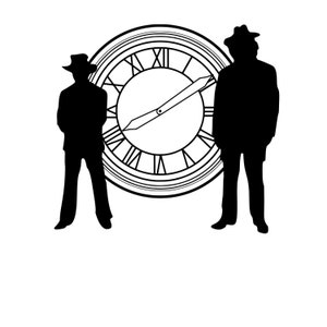 Doc e Marty Clocktower De volta ao futuro Delorean SVG PDF DXF pdf gsp png download