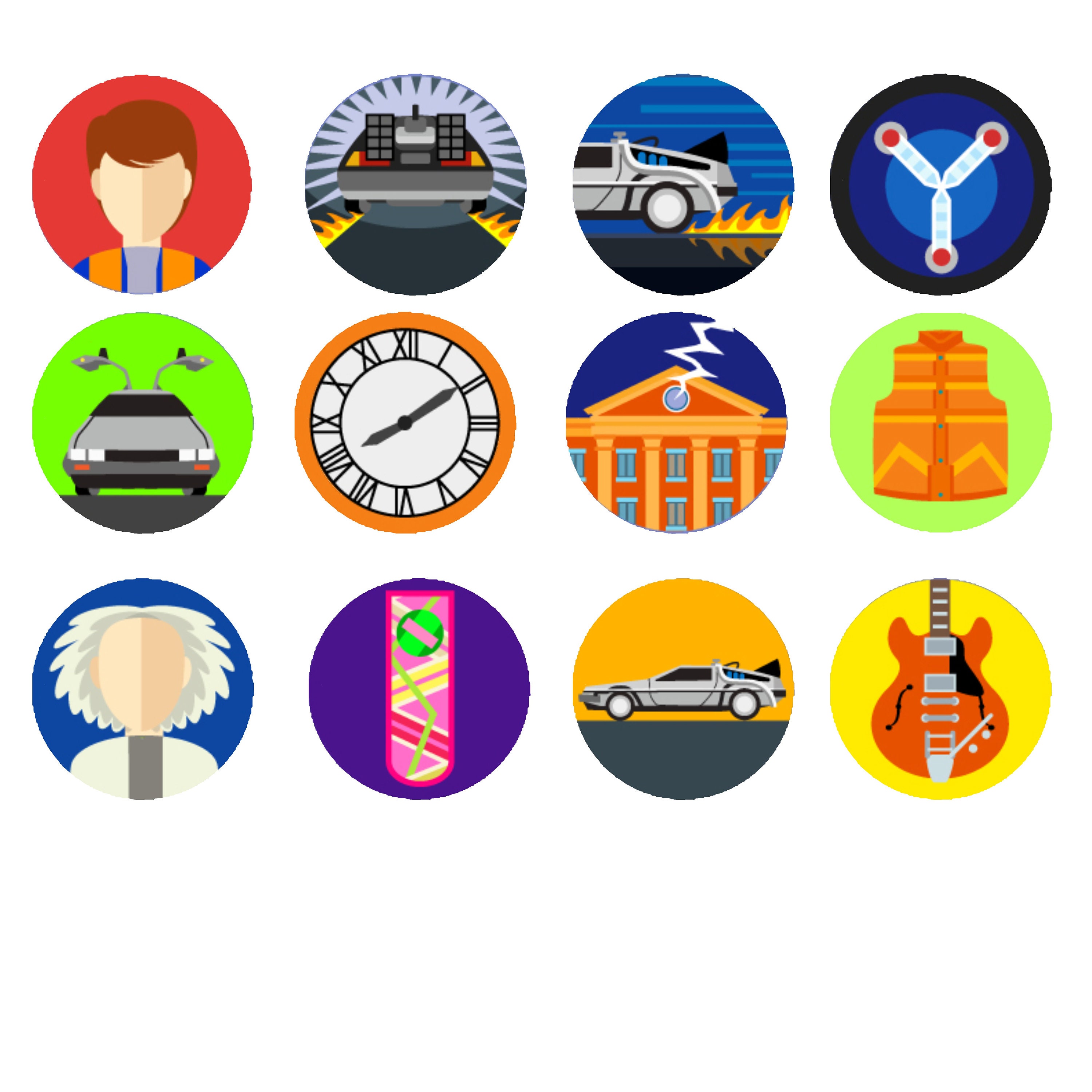 Round Clip Art Back to the future SVG PDF DXF pdf gsp png download