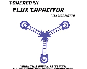 Flux Kondensator Zurück in die Zukunft Delorean SVG PDF DXF pdf gsp png herunterladen