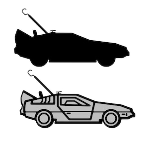 バック・トゥ・ザ・フューチャー デロリアン SVG PDF DXF pdf jpeg png ダウンロード