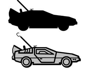 Zurück in die Zukunft Delorean SVG PDF DXF pdf jpeg png herunterladen