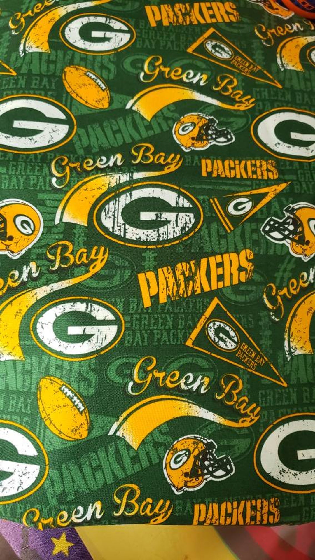 Green Bay Packers Nfl Fabric by the Yard Fat Quarters Football - Etsy
