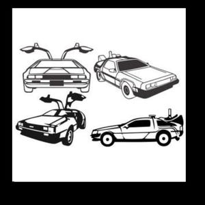 3つのファイル バック・トゥ・ザ・フューチャー デロリアン SVG PDF DXF pdf gsp png ダウンロード