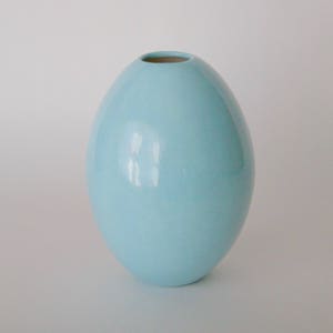 blue vase, egg vase, Ceramic Vase, Flower Vase, Pottery Vase, Modern, Mother's Days Gift, Wedding Gift, tall vase