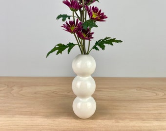 White ceramic bud vase