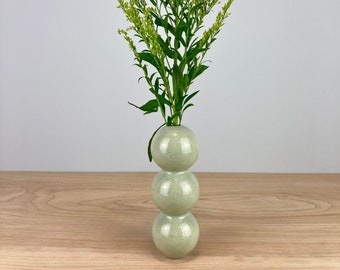 Gray ceramic bud vase