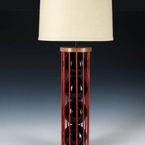 Black table lamp. Modern lighting,  wood lamp, bedside lamp, ceramic lamp, desk lamp, modern ceramic lamp. Handmade lighting, metal lamp.