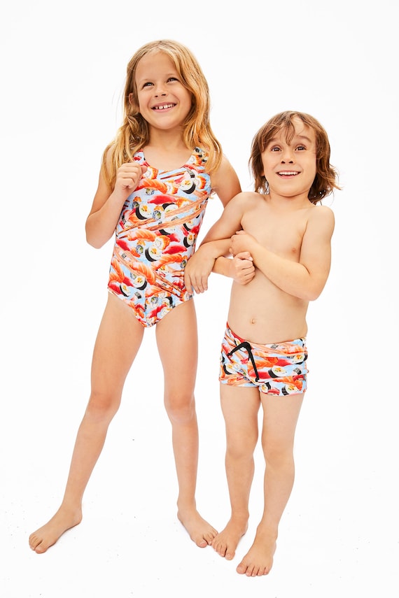 SUSHI Boy's Swim Trunks - Etsy