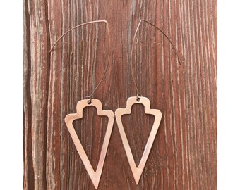 Silver arrowhead earrings