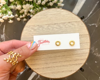 Sun Brass Stud Earrings | Sun Earrings | Stud Earrings | Brass Earrings | Dainty Earrings | Dainty Stud Earrings | Gift Ideas
