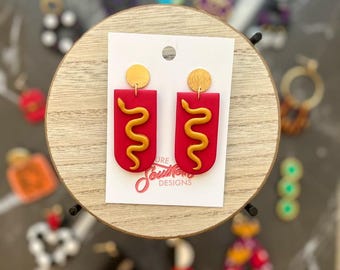 Golden Snake Clay Earrings | Handmade Clay Earrings | Gold Snake Earrings | Gift Ideas | Polymer Clay Earrings | Clay Earrings