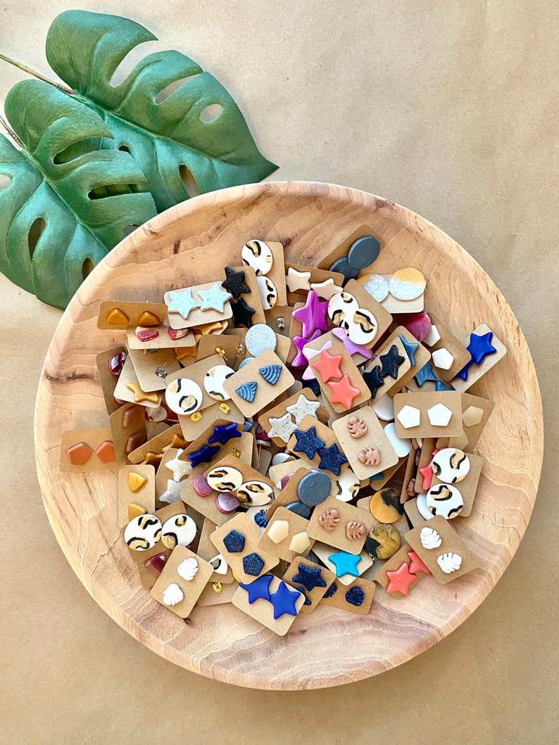 3 for 10 Clay earring studs
