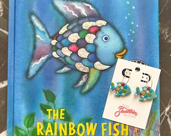 Colorful Fish | Bookish Earring Collection | Book Earrings | Book Lover Earrings | Children Book | Clay Earrings | Handmade Clay Earrings