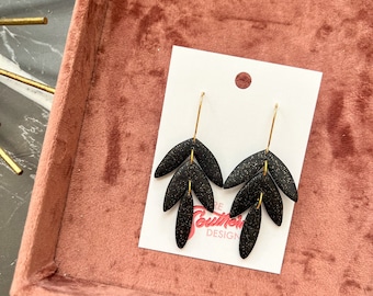 Feyre | Black Tie | Handmade Clay Earrings | Clay Earrings | Handmade Earrings | Wedding Earrings | Black Tie | Fancy Earrings | Date