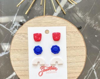 Stud Pack Clay Earrings | Clay Earrings | Handmade Clay Earrings | Clay Earrings | Polymer Clay Earrings | Polymer Clay | Stud Pack