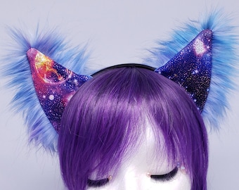 Galaxy Sparkle Kitty Cat Ears