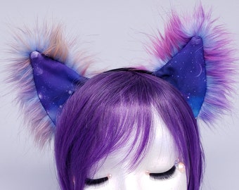 Sunset Galaxy Furry Kitty Cat Ears