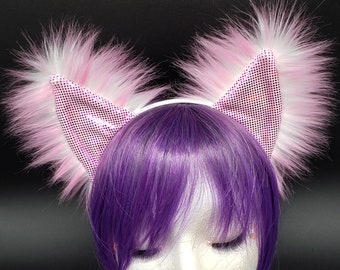 Baby Pink Sparkle Kitty Ears