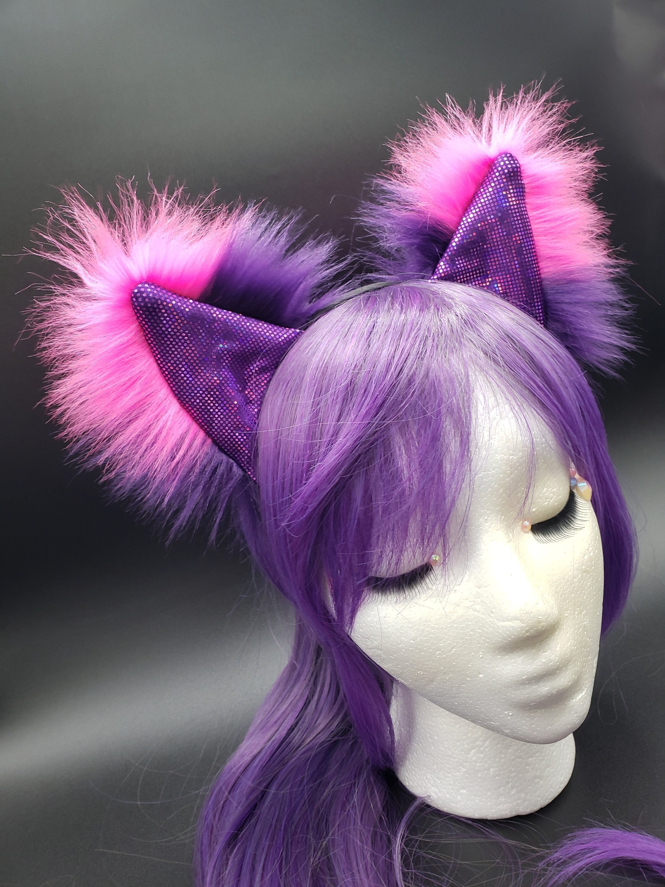 Purple Cat Ears Headband