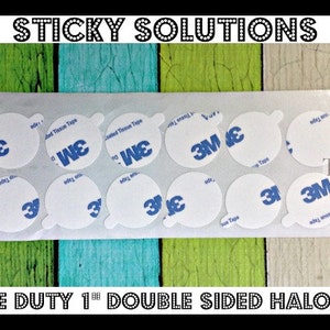 x60 1 24mm Sticky Solutions Double Sided Halo Adhesive Circles with 3M Adhesive. Ideal for Wax Seals & Bottle cap jewelry image 1