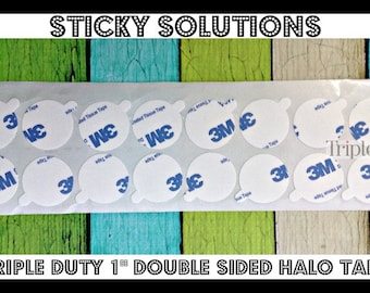 x60 1" (24mm) Sticky Solutions Double Sided Halo Adhesive Circles with 3M Adhesive.  Ideal for Wax Seals & Bottle cap jewelry