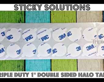 x120 1 » (24mm) Sticky Solutions Double Face Halo Adhesive Circles avec adhésif 3M.  Idéal pour les sceaux de cire et les bijoux de bouchon de bouteille