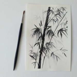 BAMBOO #2. Dipinto acquerello originale. . NO PRINT