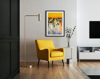 Impresión artística de acuarela abstracta: decoración para el hogar y la oficina
