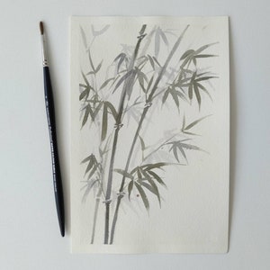 BAMBOO N.3 acquerello originale. NO PRINT