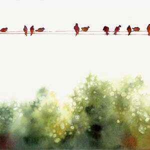 BIRDS acquerello originale. NO PRINT