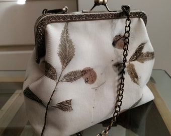 Borsa in seta vintage ecostampata