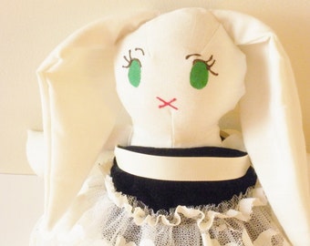 White Bunny Doll- Heirloom Doll