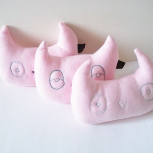 Owl Toy - Stuffed Owl - Pink Plush Toy - Kawaii Stuffie - 3 for 15.00