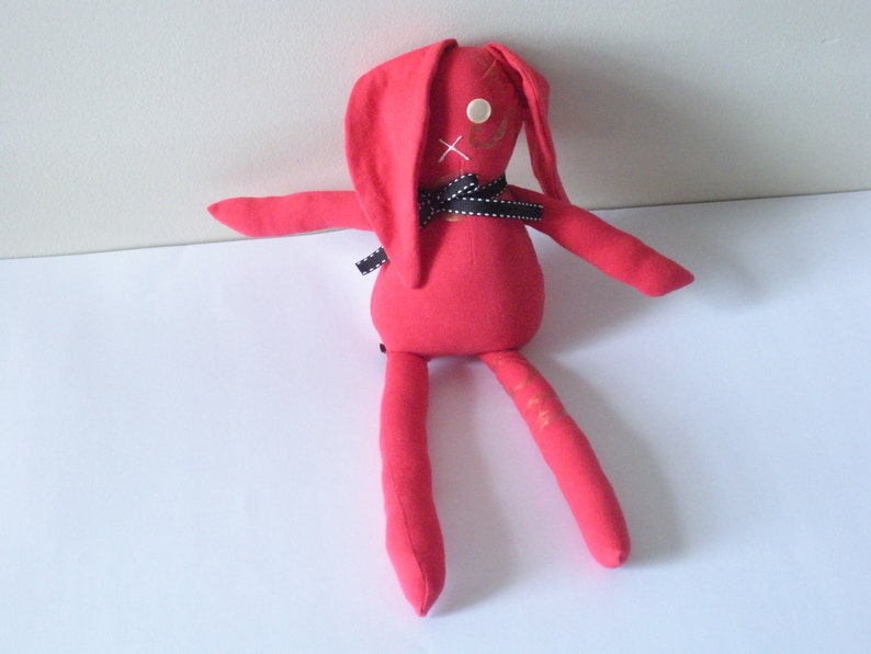 Eco Friendly Toy, Red Bunny Plush image 4